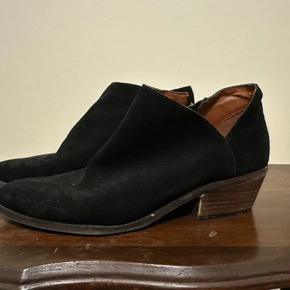 Black Suede Ankle Boots - Picture 1 of 1
